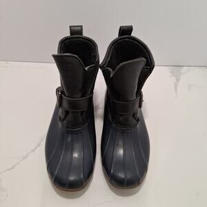 Sperry Top-Sider Duck Waterproof Shearling Lined Boot Wool Women Navy & Black-7M